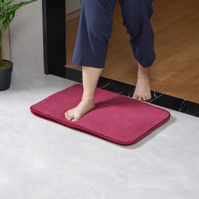 Gambar Informa Gavin Keset Kamar Mandi Microfiber 40x60 cm Set 2 pcs - Merah Maroon