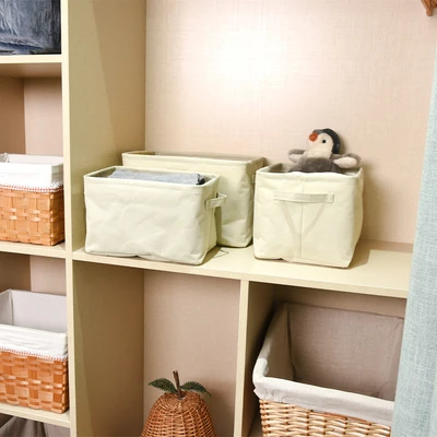 Gambar Stora Keranjang Penyimpanan Fabric Set 3 pcs - Krem Beige