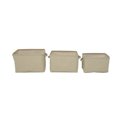 Gambar Stora Keranjang Penyimpanan Fabric Set 3 pcs - Krem Beige
