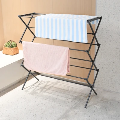 Gambar Stora Jemuran Indoor Expandable 57.5-101x41x105 cm - Abu-Abu Tua