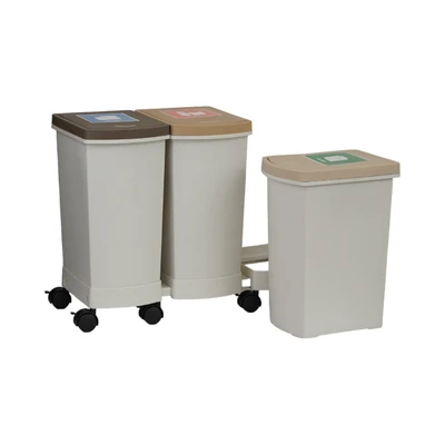 Gambar Krisbow 12 Ltr Set 3 Pcs Tempat Sampah Sorting