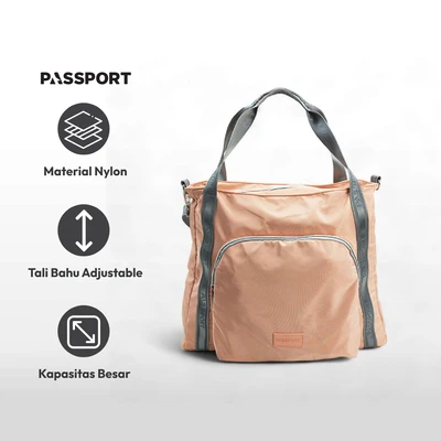 Gambar Passport Amber Tote Bag - Pink