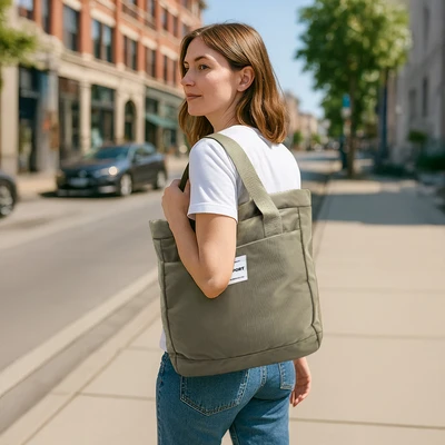 Gambar Passport Zoey Tas Ransel Tote - Cokelat Khaki