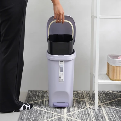 Gambar Informa Riley Tempat Sampah Pedal Plastik 12 Liter - Ungu Muda