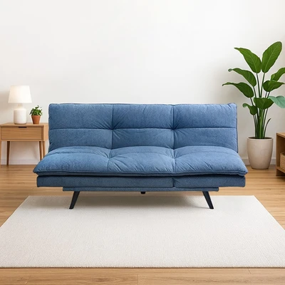 Gambar Informa Bloom Sofa Bed Fabric - Biru/Abu-Abu