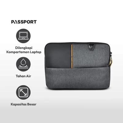 Gambar Passport Filson Tas Laptop - Abu-Abu