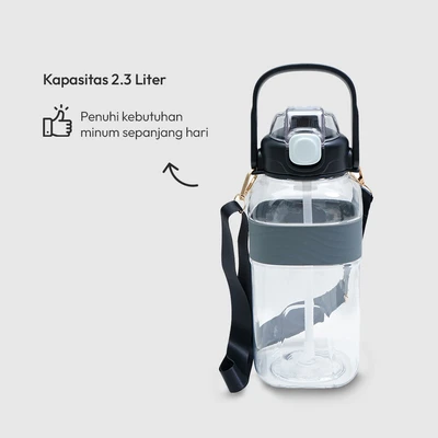 Gambar Appetite Beldiq Botol Minum Tritan 2.3 Liter - Hitam