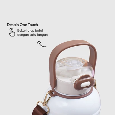Gambar Appetite Barnet Botol Vacuum Flask Stainless Steel 1.2 Liter - Cokelat Coffee