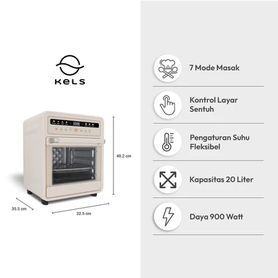 Gambar Kels Bestly Oven Digital 20 Liter - Krem Beige