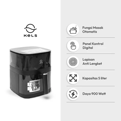 Gambar Kels Beville Air Fryer 5 Liter 900 Watt - Hitam