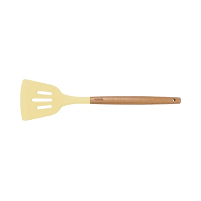 Gambar Kris Spatula Turner Slotted Silikon - Krem Beige