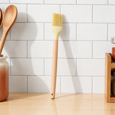 Gambar Culinart Kuas Masak Silikon - Krem Beige