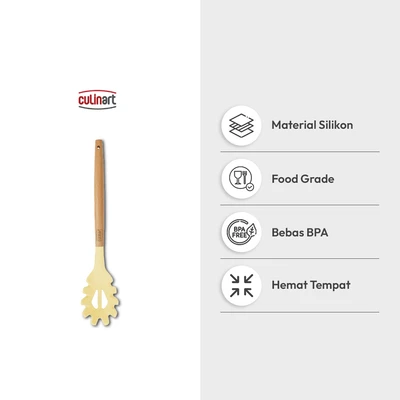 Gambar Culinart Sendok Saji Pasta Silikon - Krem Beige