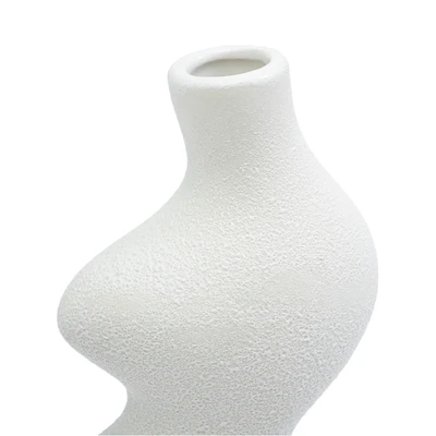 Gambar Informa Stony Vas Bunga Keramik 9.5x6.5x24.5 cm - Putih