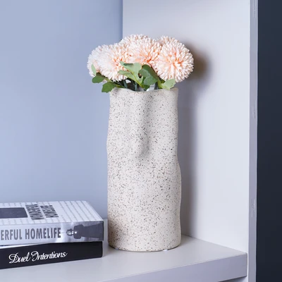 Gambar Informa Siena Vas Bunga Keramik 9.5x9.5x22 cm - Peach