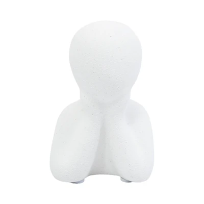 Gambar Informa Patung Miniatur Keramik Boy On Hand 6 cm - Putih