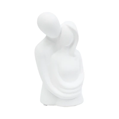 Gambar Informa Patung Miniatur Keramik Couple 20 cm - Putih