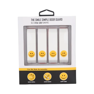 Gambar Carex Set 4 Pcs Pelindung Pintu Mobil Smile Simple - Putih