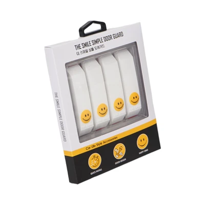 Gambar Carex Set 4 Pcs Pelindung Pintu Mobil Smile Simple - Putih