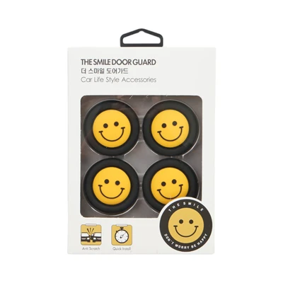 Gambar Carex Set 4 Pcs Pelindung Pintu Mobil Smile Circle - Hitam
