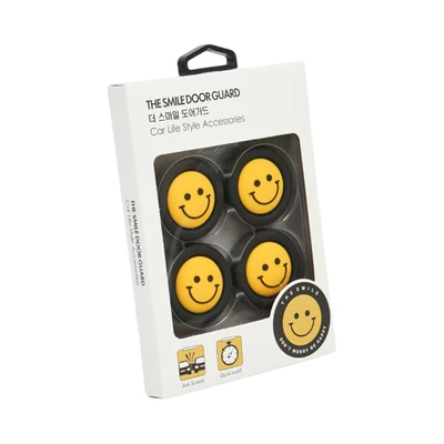 Gambar Carex Set 4 Pcs Pelindung Pintu Mobil Smile Circle - Hitam