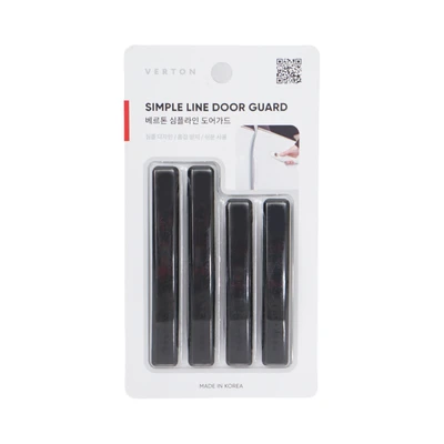 Gambar Carex Set 4 Pcs Pelindung Pintu Mobil Simple Line - Hitam