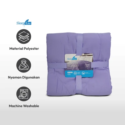 Gambar Sleeplite 150x200 cm Selimut Microfiber Summer Solid - Ungu Violet