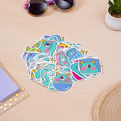 Gambar Ataru Stiker Monster Series Set 60 pcs - Hijau