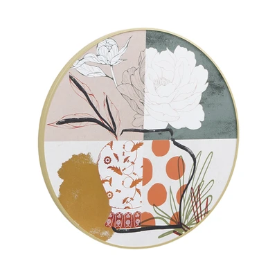 Gambar Informa Lukisan Kanvas Handmade & Print Round Patches 80.8x80.8 cm - Mix