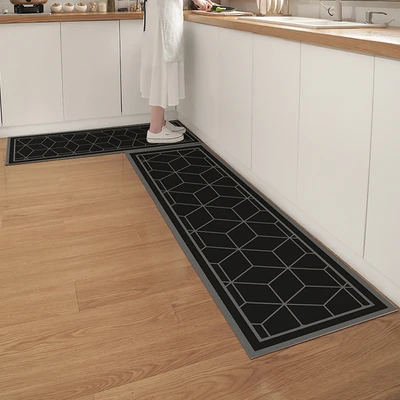 Gambar Forhom Keset Dapur PVC Grid 40x120 cm Set 2 pcs - Hitam