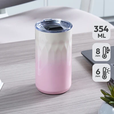 Gambar Appetite Woori Botol Vacuum Flask Stainless Steel 354 ml - Pink
