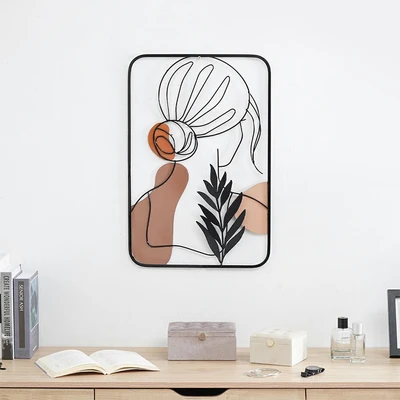 Gambar Informa Hiasan Dinding Multi Girl Besi 40x60.3 cm - Mix