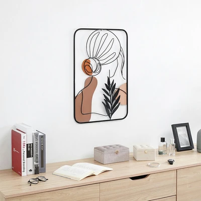 Gambar Informa Hiasan Dinding Multi Girl Besi 40x60.3 cm - Mix