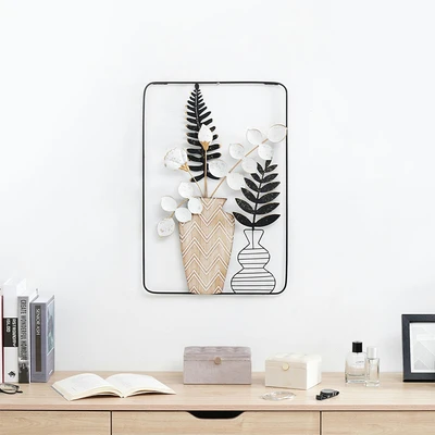 Gambar Informa Hiasan Dinding Multi Plant Besi & Kayu 40x60.3 cm - Mix