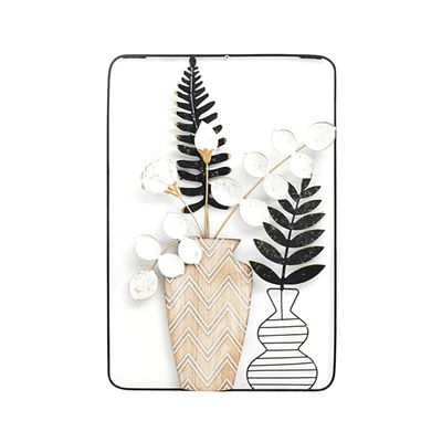 Gambar Informa Hiasan Dinding Multi Plant Besi & Kayu 40x60.3 cm - Mix