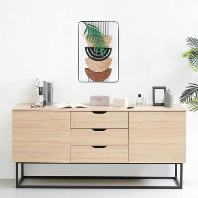 Gambar Informa Hiasan Dinding Multi Geo Besi & Kayu 40x60.3 cm - Mix