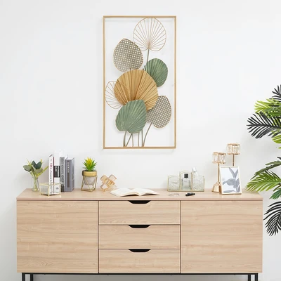 Gambar Informa Hiasan Dinding Multi Leaves Besi 50.2x90.8 cm - Mix