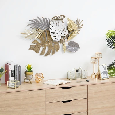 Gambar Informa Hiasan Dinding Multi Leaves Besi 48.9x89.5 cm - Mix