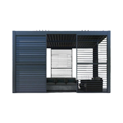 Gambar Soleil Part Turnover Louver Wall Atap Kanopi 90 cm - Abu-Abu Muda