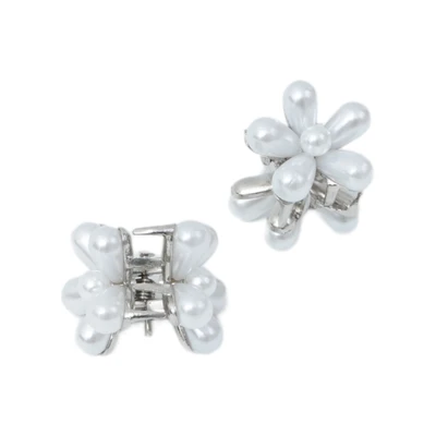 Gambar Ataru Jepit Rambut Flower Baloon Extra Small Set 2 pcs - Silver/Gold