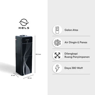Gambar Kels Savero Dispenser Air Top Loading - Hitam