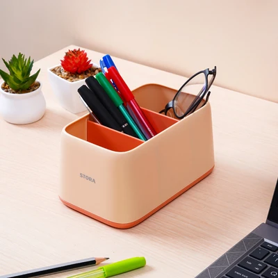 Gambar Stora Partition Organizer Meja 16.2x8.2x10 cm - Pink