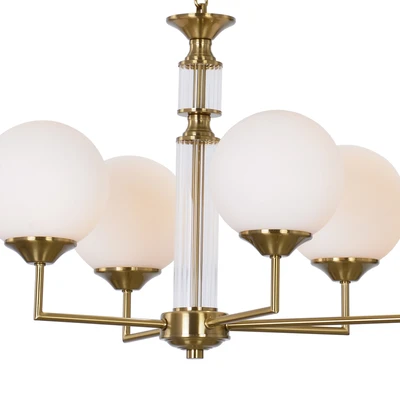 Gambar Eglare Elena Lampu Gantung Hias Dining  8l E14 - Brass/putih