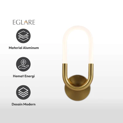 Gambar Eglare Odelia Lampu Dinding Hias LED 10 Watt Warm White Oval