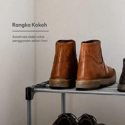 Gambar Selma Nordic Rak Sepatu 2 Tingkat