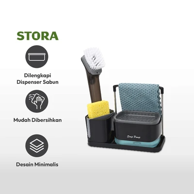 Gambar Stora Tempat Alat Cuci Piring Dengan Dispenser Sabun - Mix