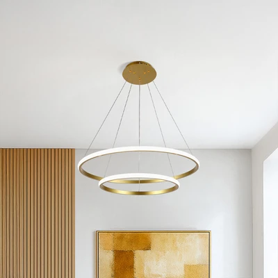 Gambar Eglare Circulo Lampu Gantung Hias LED 3CCT Dimmable - Gold