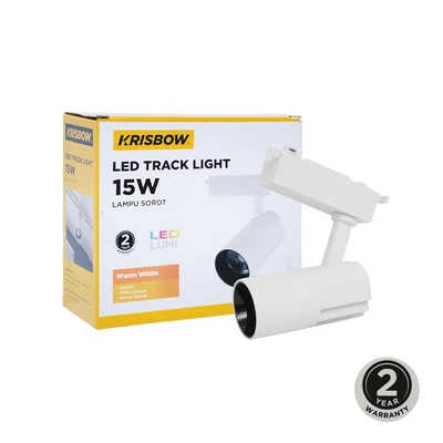 Gambar Krisbow Narrow Lampu Sorot Tracklight 15 Watt Warm White TM