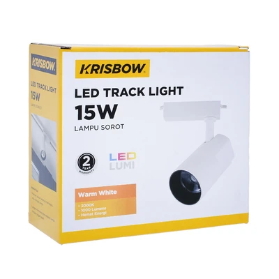 Gambar Krisbow Narrow Lampu Sorot Tracklight 15 Watt Warm White TM