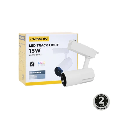 Gambar Krisbow Narrow Lampu Sorot Tracklight 15 Watt Neutral White TM